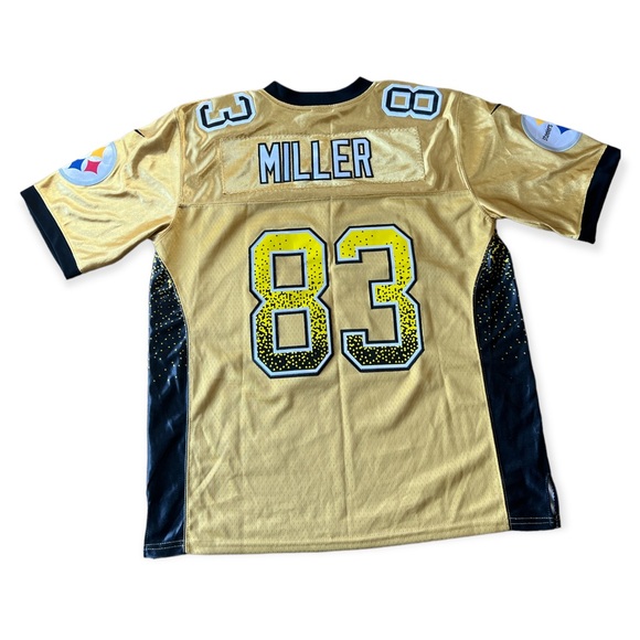 Nike NFL OnField Pittsburg Steelers Stitched Black Gold Jersey #83 Miller, Sz 40 - Picture 2 of 10